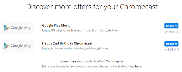 Google Chromecast-Besitzer erhalten zum zweiten Geburtstag einen kostenlosen Filmverleih