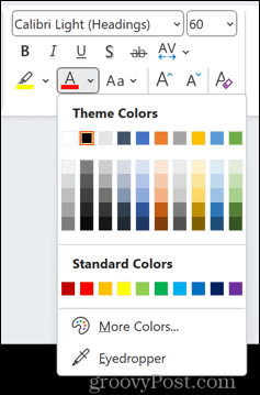 PowerPoint-Schriftfarbe auswählen