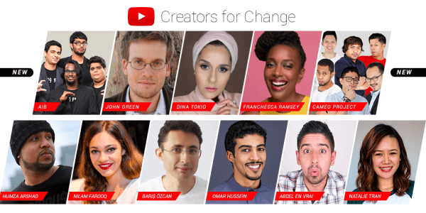 YouTube stellt neue Creators for Change-Botschafter und -Ressourcen vor.