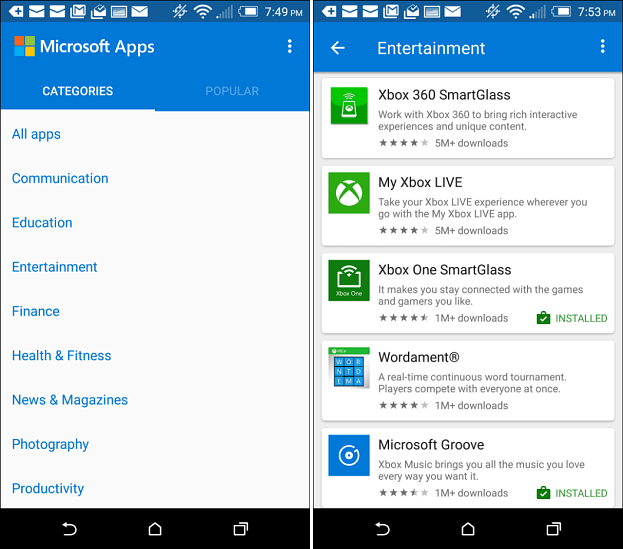So finden Sie Ihre Microsoft Apps für Android auf einfache Weise