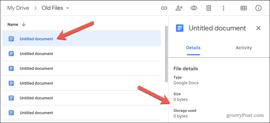 Dateigröße in Google Docs anzeigen