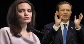 Der israelische Präsident strahlte Hass gegen Angelina Jolie aus, die die blutige Brutalität kritisierte!