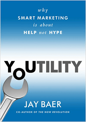 Dies ist ein Screenshot des Buchumschlags für Youtility von Jay Baer.