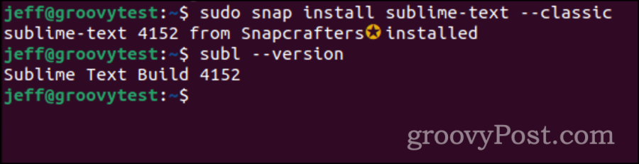 Sublime Text mit Snap installieren