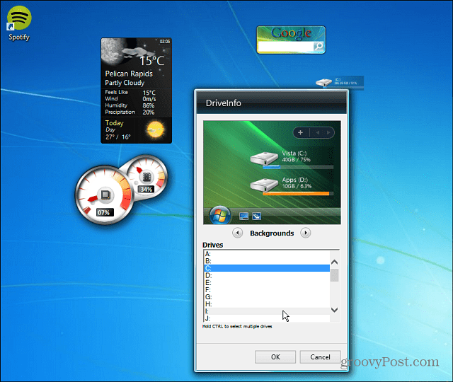 Hinzufügen von Desktop-Gadgets zu Windows 8