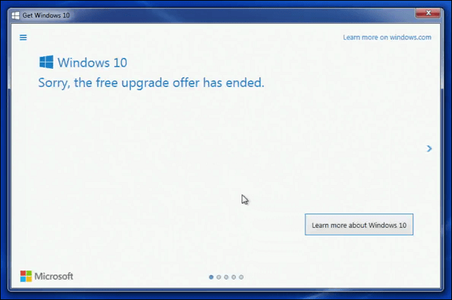 Microsoft empfiehlt Kunden Wenden Sie sich an den Support für Windows 10-Upgrades, die nicht fristgerecht abgeschlossen wurden