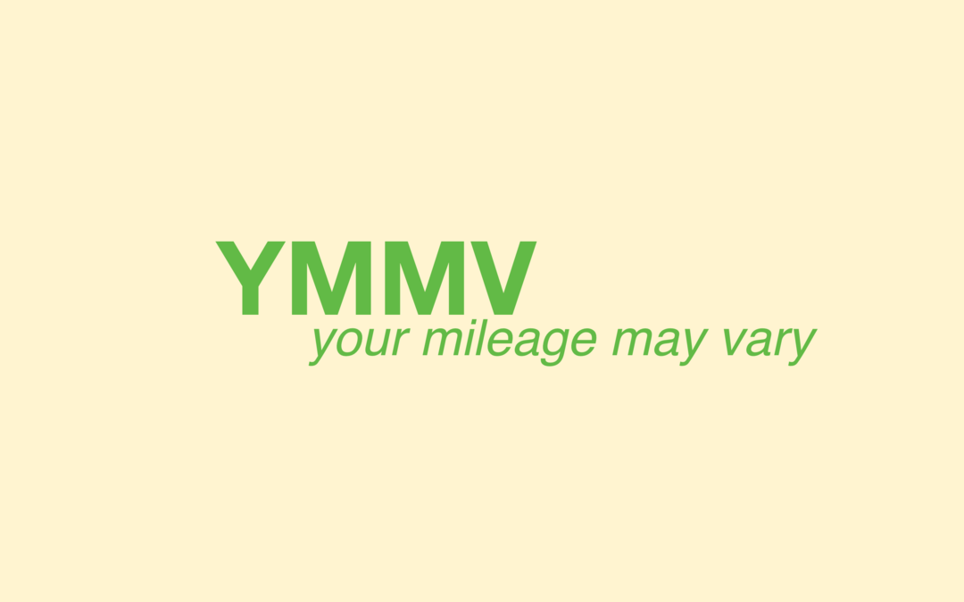 Was bedeutet "YMMV" und wie verwende ich es?