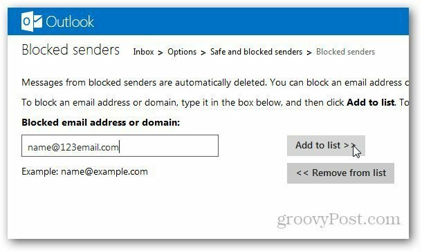 Outlook.com: Fügen Sie der Sperrliste E-Mail-Adressen hinzu