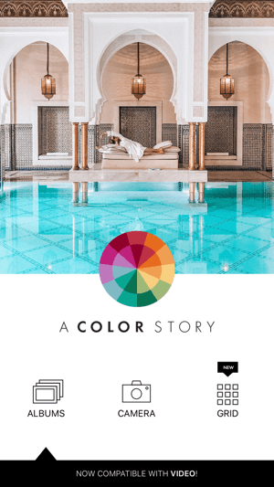 Erstellen Sie eine A Color Story Instagram-Story Schritt 1 mit Upload-Optionen.