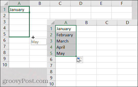 Excel AutoFill Monate