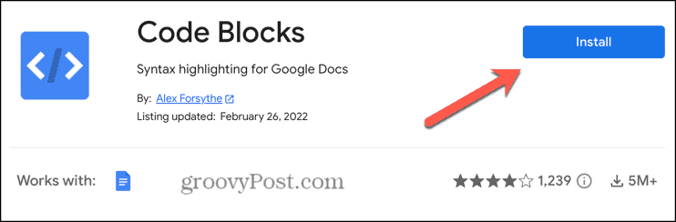 Google Docs-Installations-Add-on