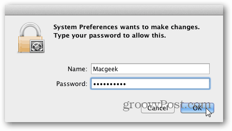 Mac-Systemkennwort