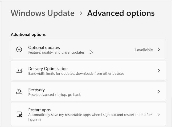 Optionale Updates installieren Gerätetreiber manuell unter Windows