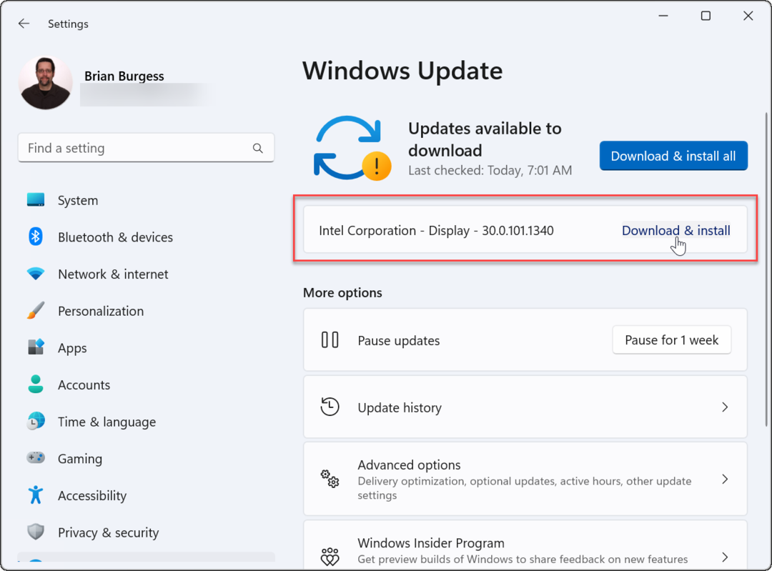 Windows Update-Treiber