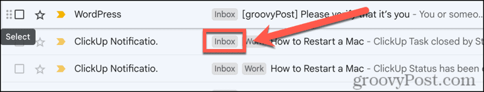 Gmail-Posteingangsbezeichnung