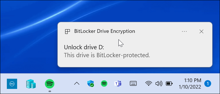 Drive Encryption-Benachrichtigung