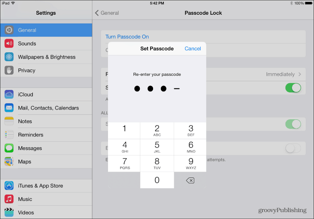 Passcode einstellen