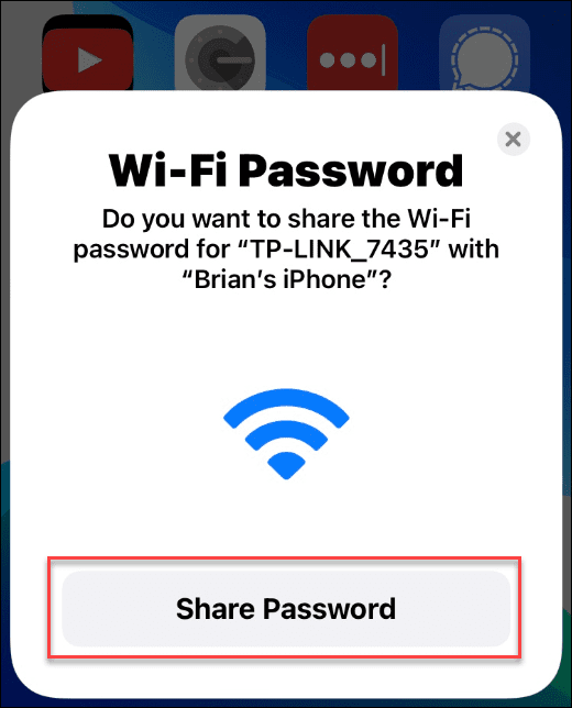 Teilen Sie ein Wi-Fi-Passwort auf dem iPhone
