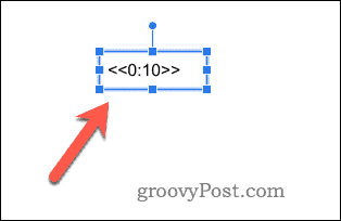 Beispiel für einen Slides-Timer in Google Slides