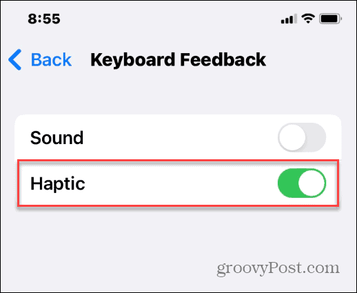 Aktivieren Sie haptisches Feedback auf der iPhone-Tastatur