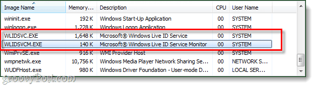 Windows-Dienste wlidsvc.exe wlidsvcm.exe