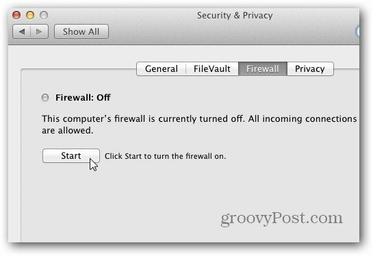 Firewall einschalten