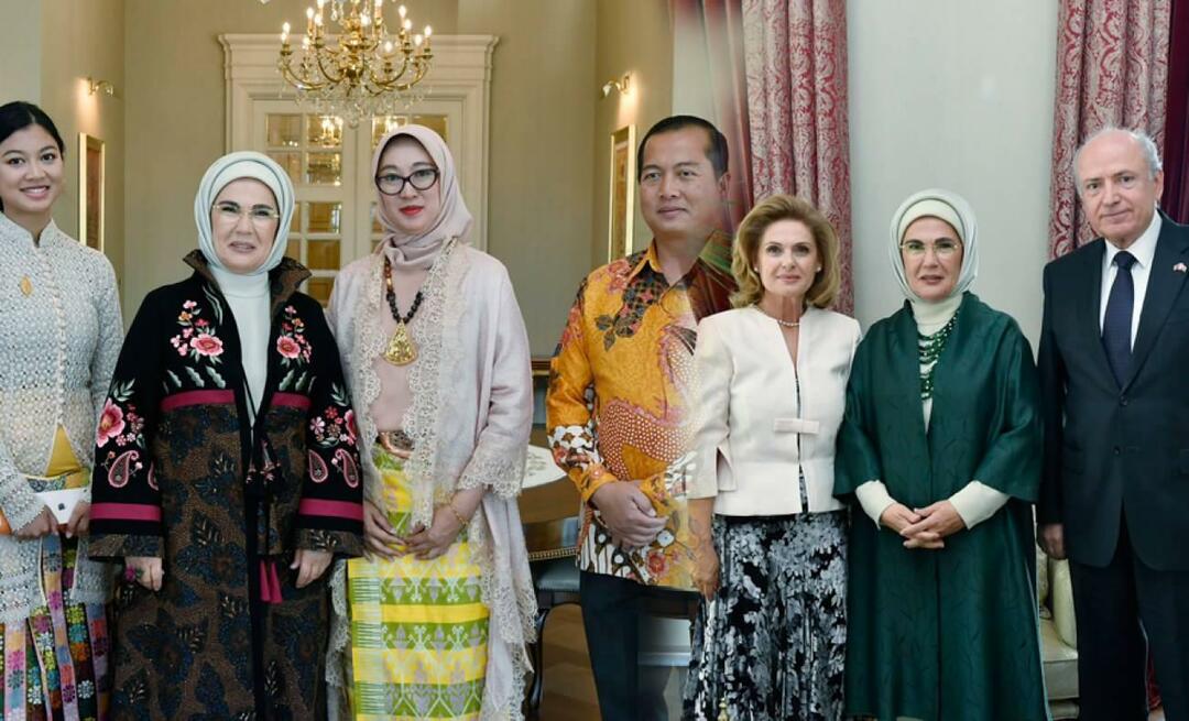 Emine Erdoğan traf sich mit den Botschaftern und ihren Ehepartnern, deren Amtszeit im September abläuft