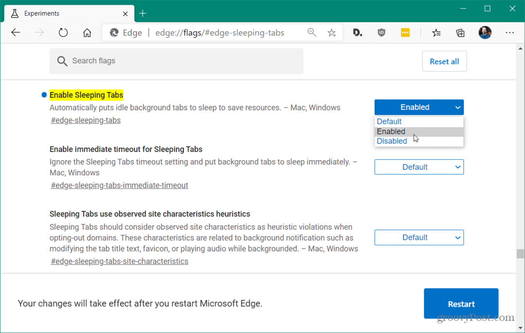 So aktivieren Sie Sleeping Tabs in Microsoft Edge