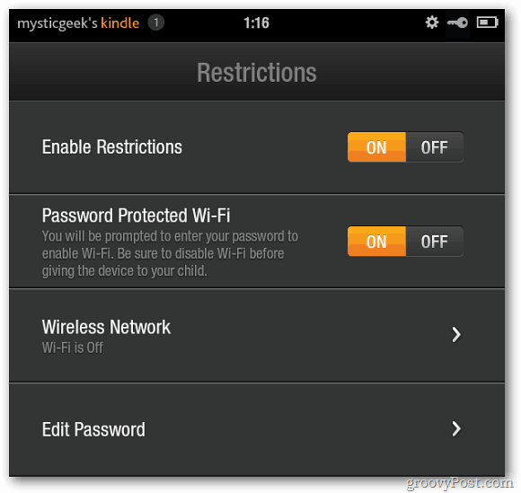 Kindle Fire: Passwort Protect WiFi