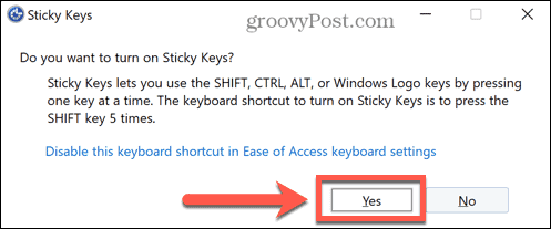 Sticky Keys Windows aktivieren