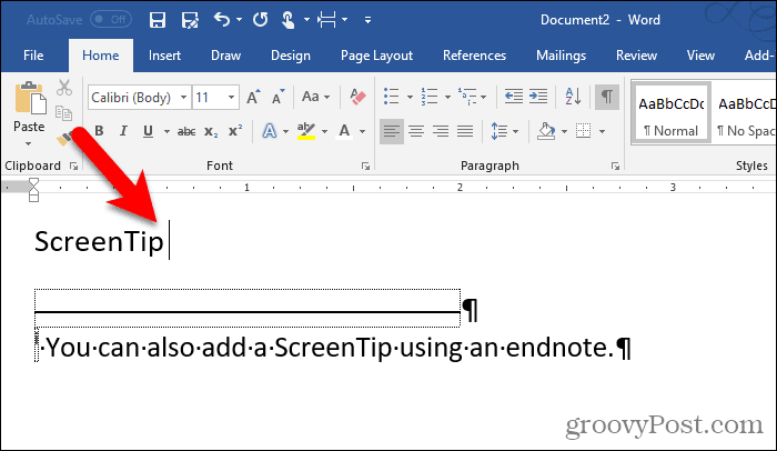 Die Farbe der Endnotenzahl in Word wurde geändert