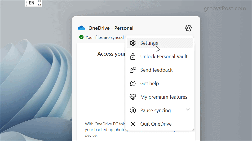 Deaktivieren Sie OneDrive unter Windows 11