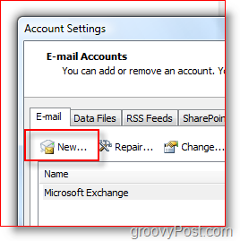Erstellen Sie ein neues E-Mail-Konto in Outlook 2007