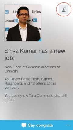 Mit LinkedIn Connected können Sie ganz einfach mit denen in Kontakt bleiben, die Sie bereits kennen.