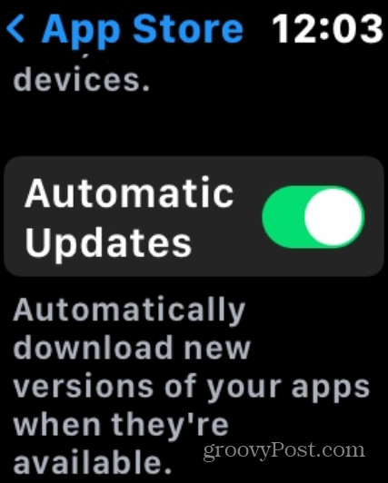 automatische Updates Apple Watch