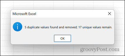 Excel-Duplikate entfernt