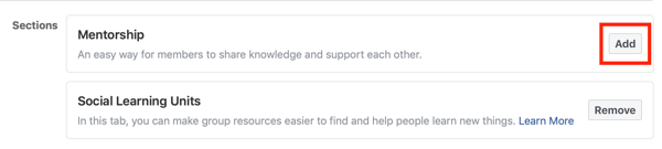 So verbessern Sie Ihre Facebook-Gruppen-Community: Fügen Sie Ihrer Facebook-Gruppe den Mentoring-Bereich hinzu