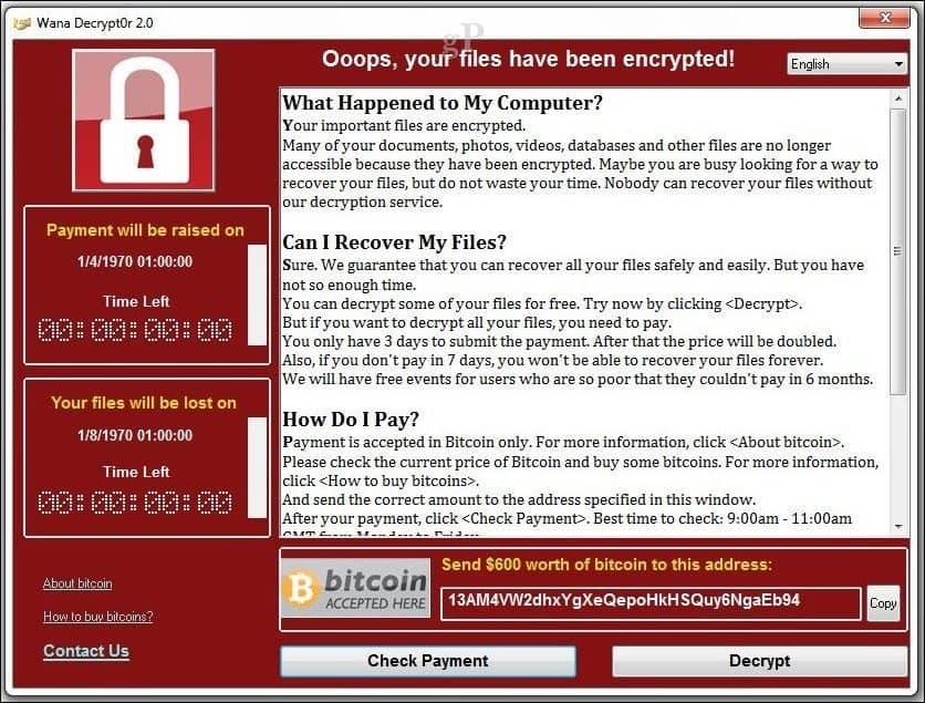 Microsoft veröffentlicht Notfall-Sicherheitsupdate für Wanacrypt Ransomware