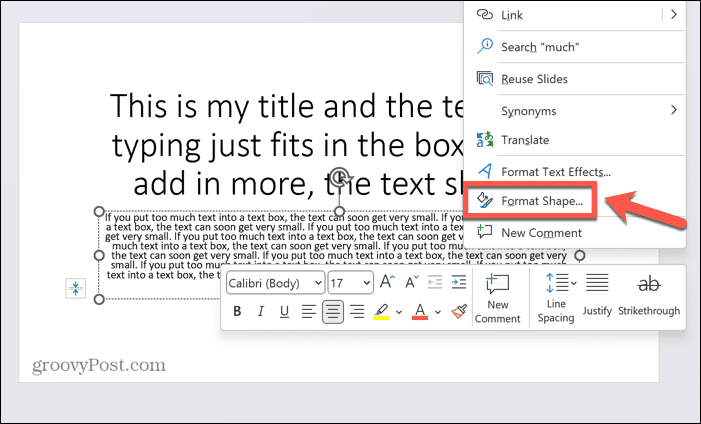 Form im Powerpoint-Format