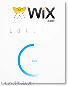 Das Laden der Wix Flash-Website eidtor kann einen Moment dauern