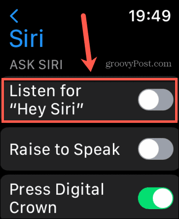 Apple Watch Hör auf Hey Siri