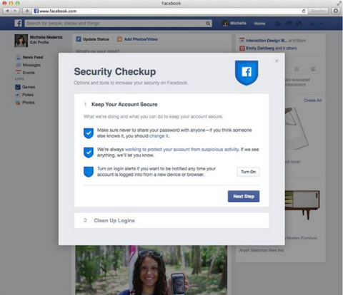 Facebook testet eine neue Sicherheitsüberprüfungsfunktion