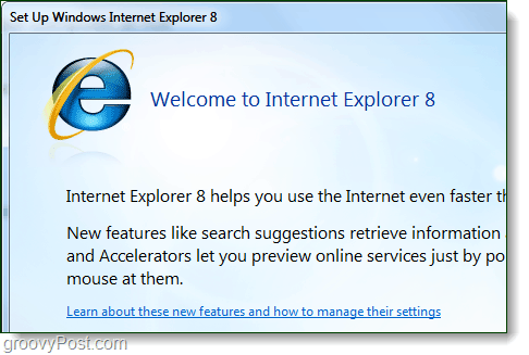 Willkommen im Internet Explorer 8