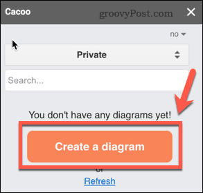 Erstellen eines neuen Cacoo-Diagramms in Google Docs