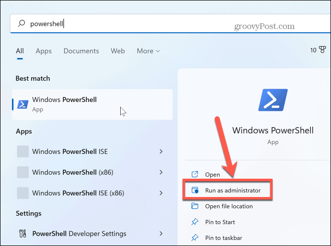 Windows 11 Powershell als Administrator ausführen