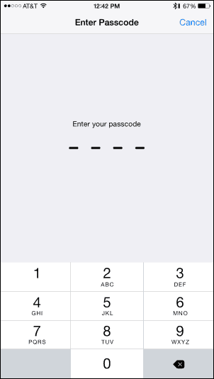 Passcode eingeben - Fingerabdruck zur Touch ID hinzufügen