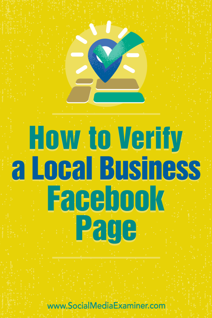 So überprüfen Sie eine Facebook-Seite für ein lokales Unternehmen: Social Media Examiner