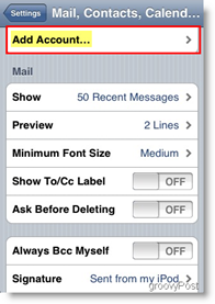 Apple iPhone und iPod Touch Mail-Konto hinzufügen
