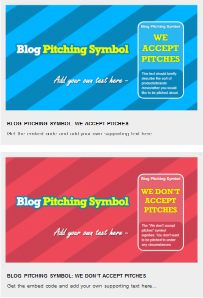 Blog Pitching Symbol