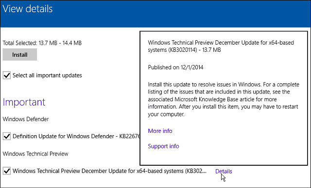 Windows 10 Build 9879 Ruft das KB3020114-Update ab, um Explorer-Abstürze zu beheben